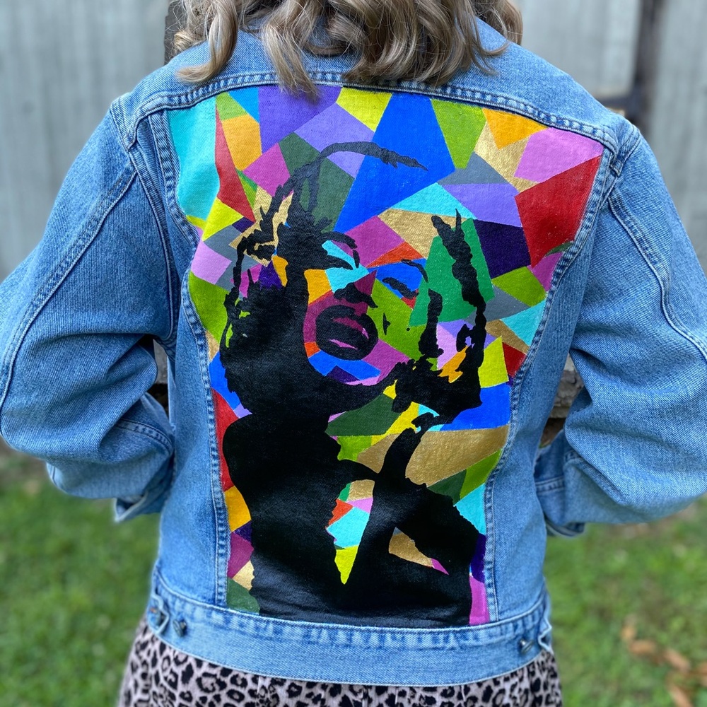 Hand painted Marilyn Monroe Denim Jacket